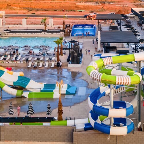pecan valley resort Water Park at Sunset